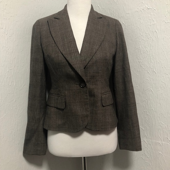 LOFT Jackets & Blazers - Ann Taylor LOFT Brown Plaid Blazer